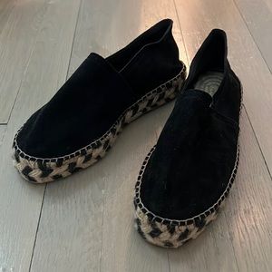 Black suede espadrille